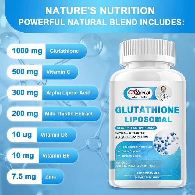 LIPOSOMAL GLUTATHIONE COMPLEX with ALA Immune System Anti Oxidant skin