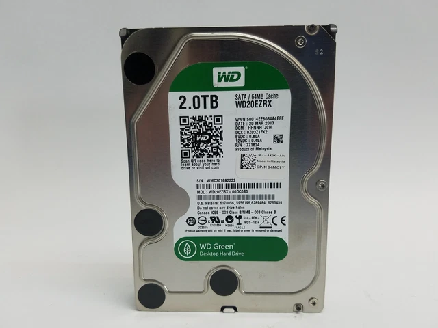 Western Digital Caviar Green SATA III 2 To (WD20EZRX) au meilleur prix