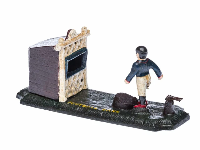 Nostalgie Spardose Fussball Fussballer Fusballspieler Eisen foodball moneybox Nostalgie Spardose Fussball Fussballer Fusballspieler Eisen foodball moneybox