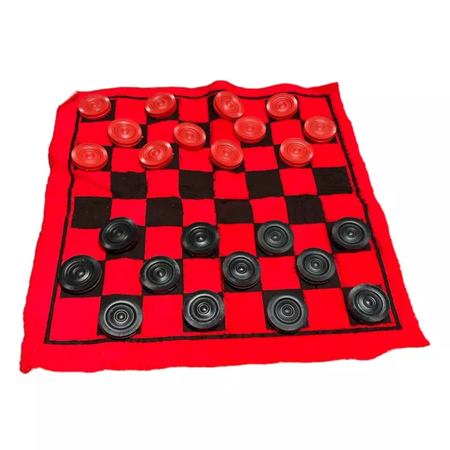 VINTAGE 70S CHECKER Mate Oversized Checker Board Game by Glenoit SHAG ...