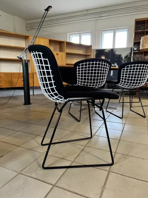 TRUE VINTAGE 1x Stuhl Knoll International Harry Bertoia chair 90er Schwarz Weiss