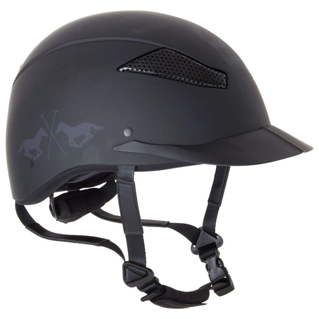 Reithelm Reitkappe Reiterhelm HVPLangley MAT HV Polo schwarz 50-56cm