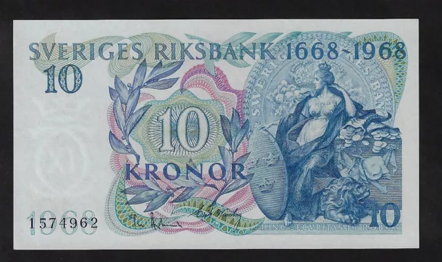 Sweden 10   Kronor   1968  Pick- 56  Commemorative  Gem Unc