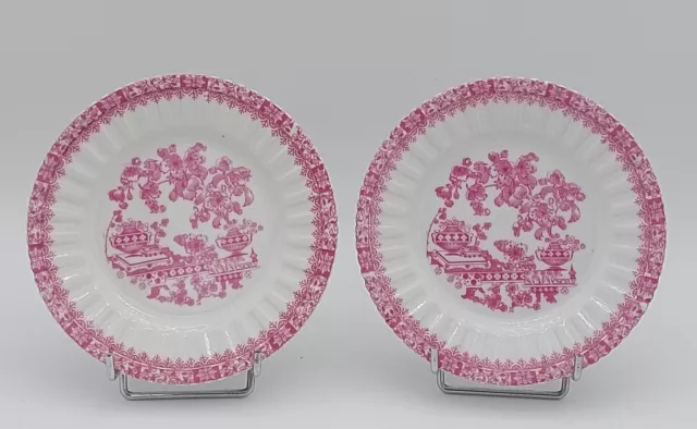 2 ASSIETTES A DESSERT ROSES PORCELAINE DE SILESIE d 19 cm TUPPACK ROT TIEFENFURT