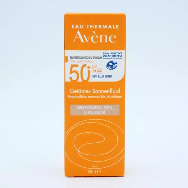 AVENE Sonnenfluid SPF 50+ getönt, 50 ml. PZN 17293331