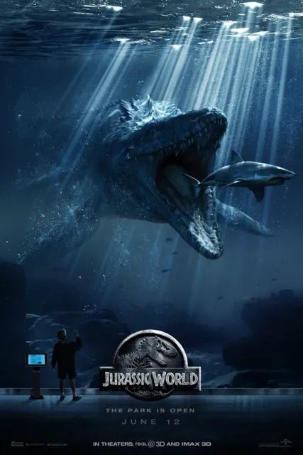Jurassic World 2015 Movie Poster 48x32" Adventure Films Art Silk Print