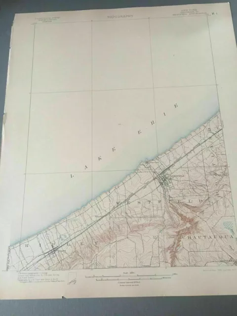 US Geological Survey Topography Map,1903 Quadrangle Westfield, New York