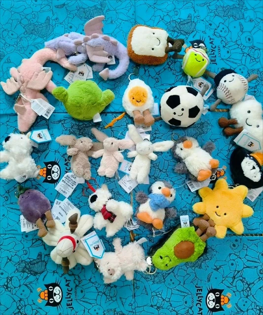 Key Rings Plush HOT JELLYCAT BAG Charm Key Rings HOT Cute Soft Plush Key Ring Various ...