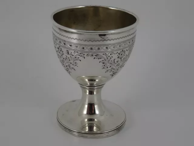 English Antique Georgian George Iii Solid Sterling Silver Egg Cup London 1814
