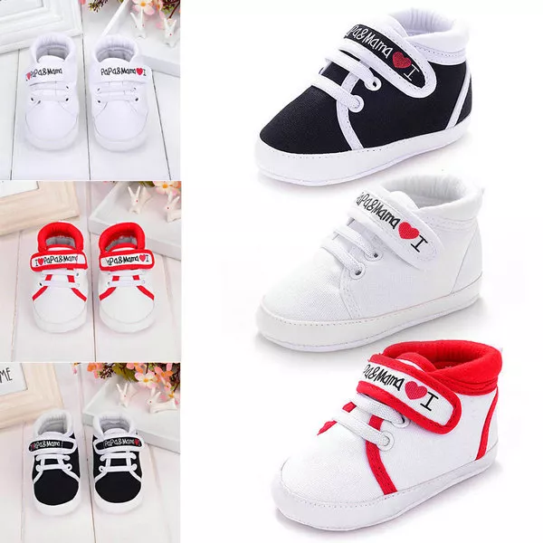 Toddler Baby Boy Girl Kids Soft Sole Shoes Newborn Laces Sneaker 0-18M 2