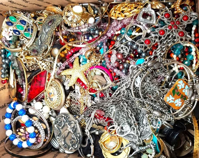 Junk Jewelry Bulk Lot Over 4 Pounds Crafting Repurposing
