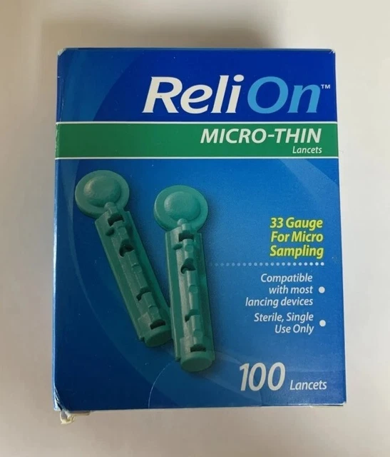 Relion 33G Micro Thin Lancets 100 Ct FOR SALE! PicClick