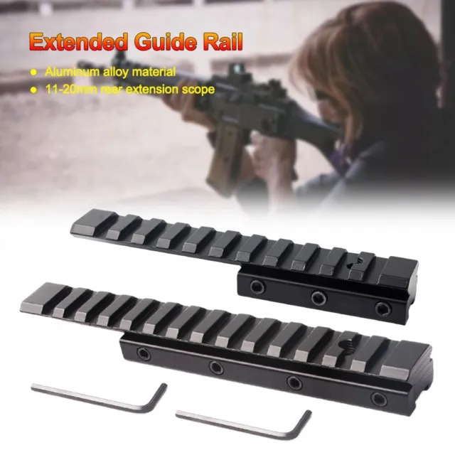 11mm to 20mm Extend Rail Base Adapter Mount For Rifle Scope Sight US