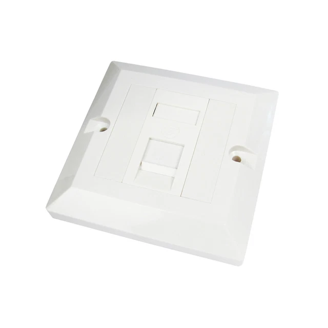 RJ45 FACEPLATE WALL Socket Cat6 Ethernet Single Gang 1 Port with ...