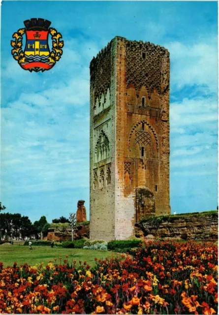 CPM AK Rabat- Armoiries de la Ville et le Tour Hassan MAROC (880692)