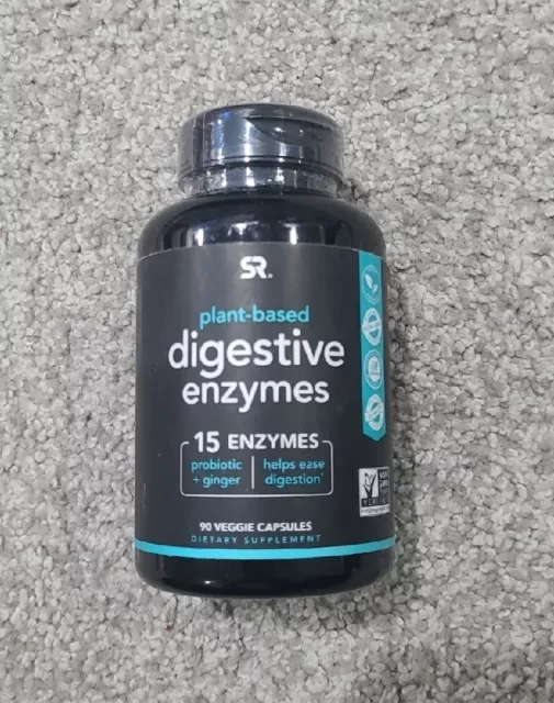 Sports Research SR Digestive Enzymes Plant Based 90 Capsul Exp 1/2024 Probiotics