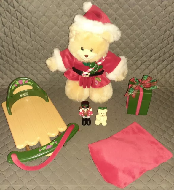 Vintage 1999 Fisher Price Berrykris  Berrykris & Sleigh Collection Stuffed Plush