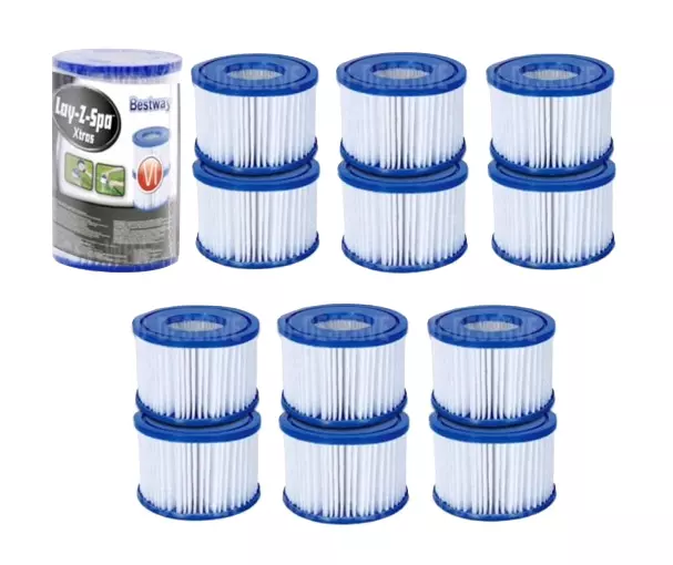 12 x BRAND NEW Bestway lazy Lay-z-Spa Filters VI Cartridge - Hot Tub - Spa