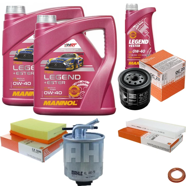 MAHLE Inspektionspaket 9 L MANNOL Legend+Ester 0W-40 für Nissan Pathfinder III