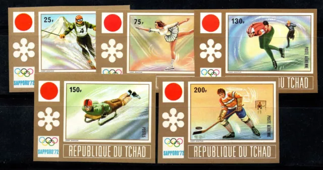 Ciad 1972 Mi. 502B-506B Nuovo ** 100% Non dentellato Giochi Olimpici, sport