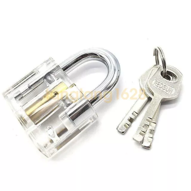 Unlock Training Lock Practice Door Knob Barrel Deadbolt cutaway Plastic Lock 2