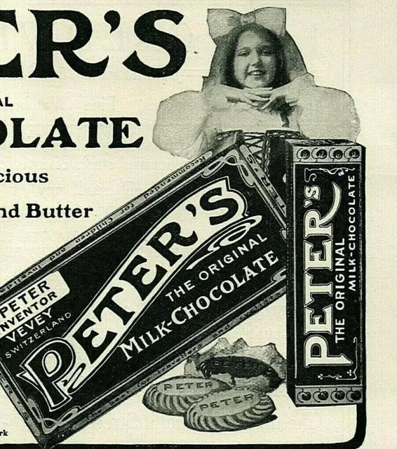 1905 Peter's Wholesome CHOCOLATE Wafers Exaggerated  Giant Candy Bar Food 5040