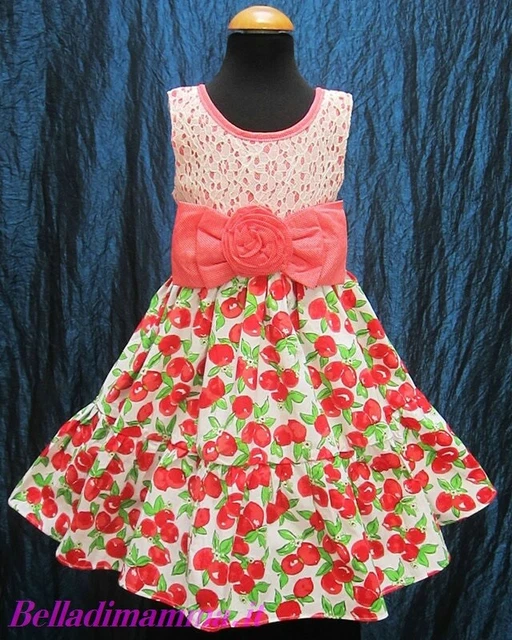 Abito Vestito Cerimonia Elegante Bimba Bambina Festa BellaDiMamma (2-5 anni)