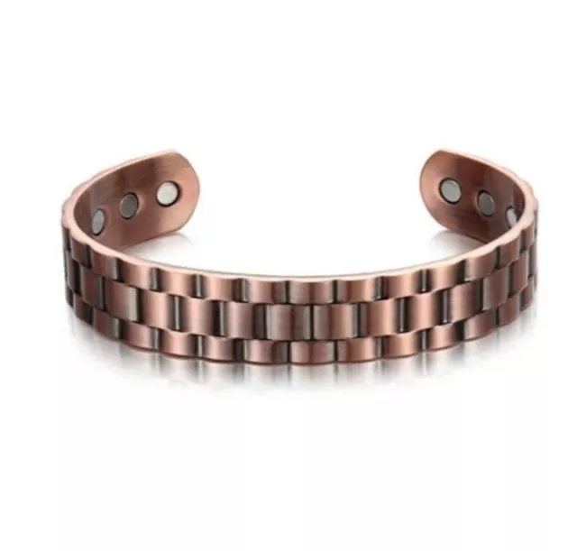 Mens Copper Magnetic Healing Bangle Carpal Tunnel Bracelet