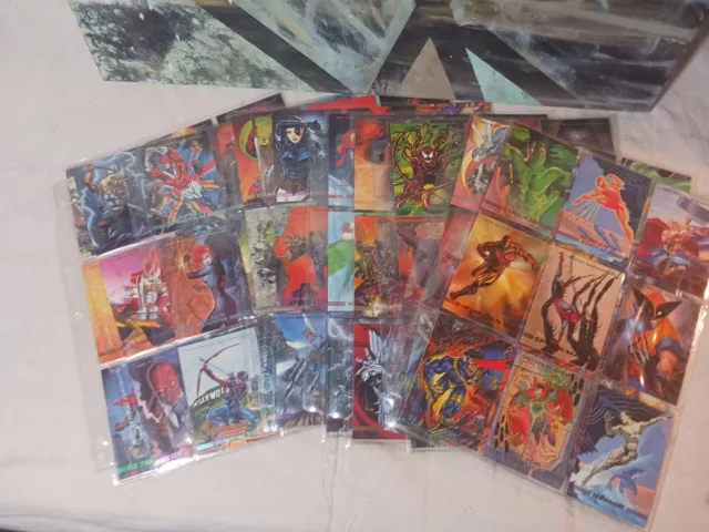1993 Marvel Masterpieces Skybox Cards Base Set 1-90 Complete Comics Universe