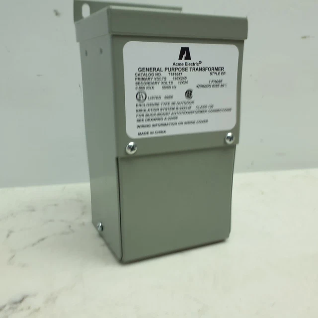 Acme Electric T181047 Transformer 120/240Vac 12/24Vac 50Va Ip Rating 54 *USED