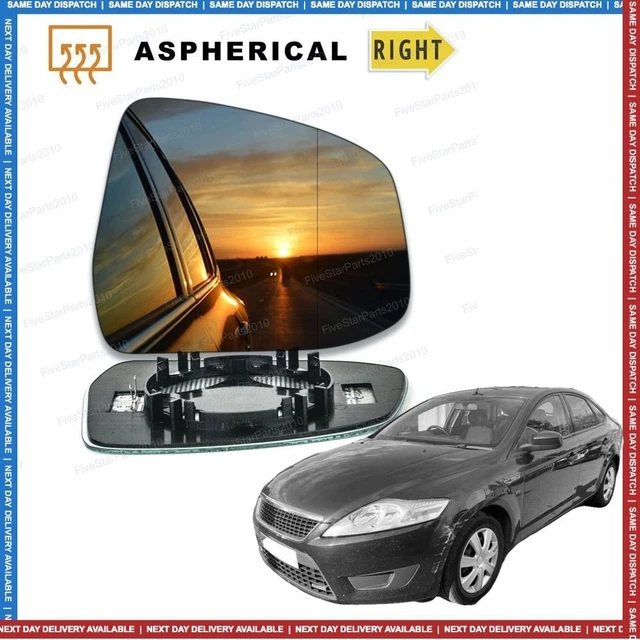 Ultimate Styling Heated Aspherical Wing Mirror Glass – Ford Mondeo Mk4 2007-2015 – Drivers Side Right