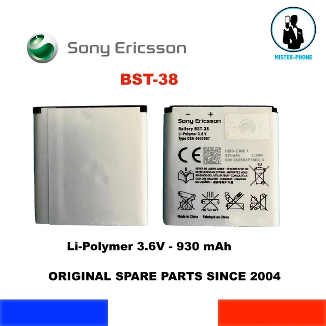 Batterie BST-38 Neuve Pour Sony Ericsson W760, W980 – Compatible Plusieurs Modèles