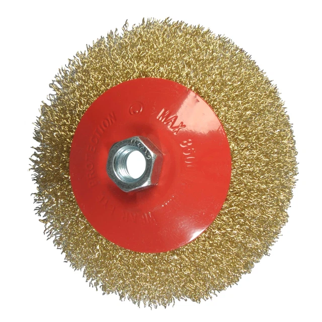 Cepillo de disco 115 mm Ø cepillo de alambre amoladora angular de acero M14 rosca cepillo cónico