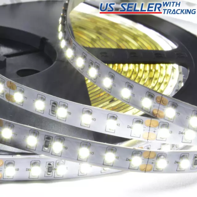 ABI 600 LED Strip Light w/ Adapter, 5M Double Density, Cool White 6000K