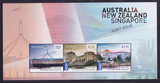 Mint 2015 Australian New Zealand Singapore Joint Issue Stamp Mini Sheet
