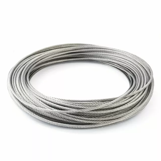 100 Mètres Câble en Acier Inoxydable 1 MM 7x7 Inox A4 Balustrade de Traction