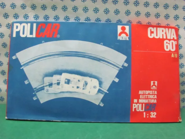 Slot Car 1/32  -  CURVA 60° Autopista elettrica - Polistil A/9   nuova / MIB