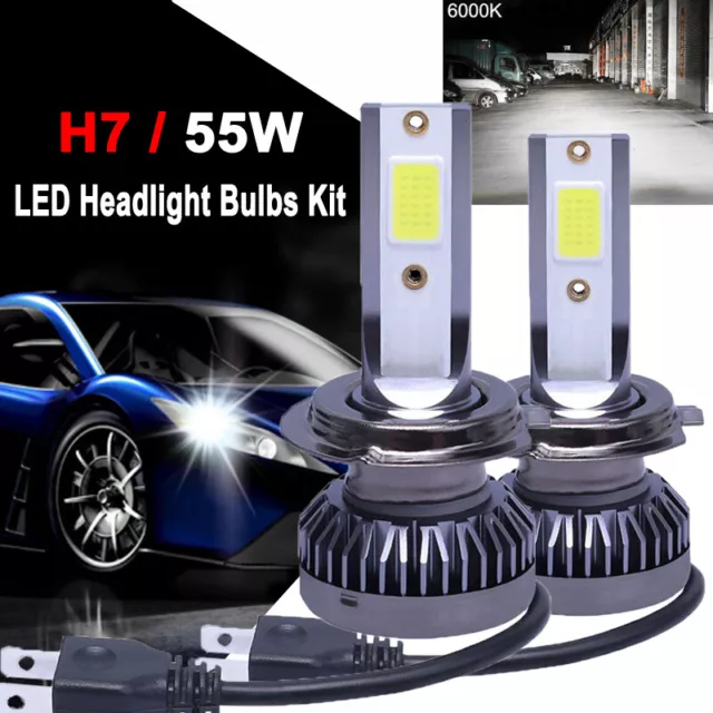 2stk H+7 55W Scheinwerferlampen Fern/Abblendlicht 6000K Xenon VS Halogen 2