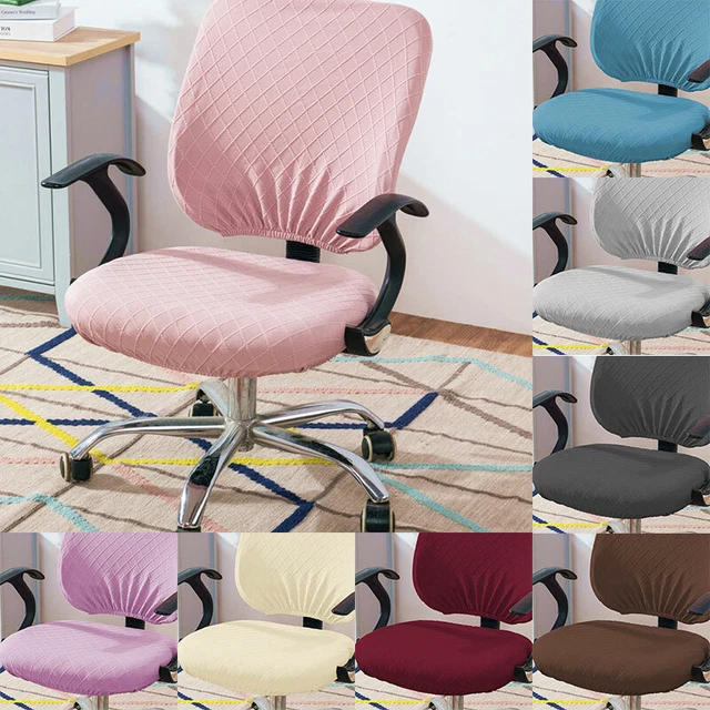 Housse de Chaise de Bureau, Housse de Chaise d'Ordinateur Confortable, Housse de Chaise de Bureau Élastique Amovible pour Chaises de Bureau Salle à Manger Cuisine