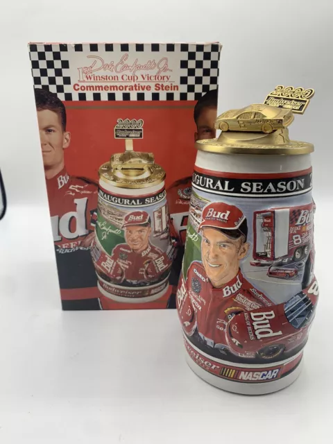 ~ Budweiser Collectible Stein CS450 "Dale Earnhardt Jr. Gold Lid"~