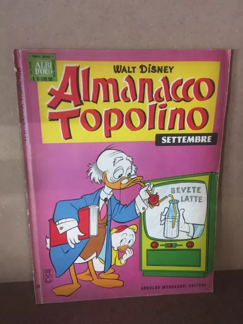 Almanacco Topolino N. 9 Mondadori Settembre 1962 Albi D’oro Walt Disney