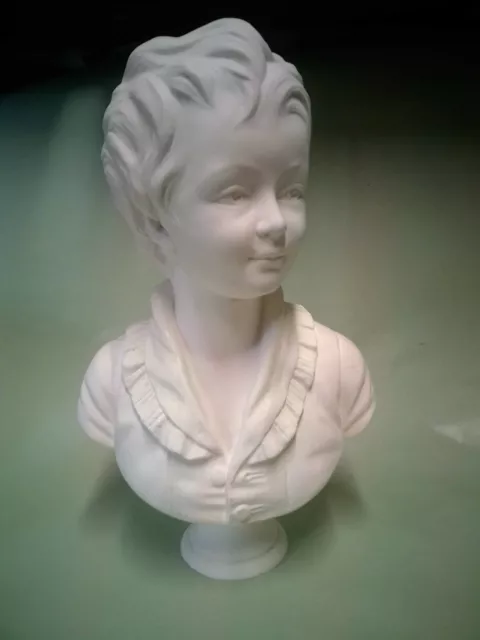 Grand Buste De Alexandre BRONGNIART D'après Houdon En Plâtre et biscuit