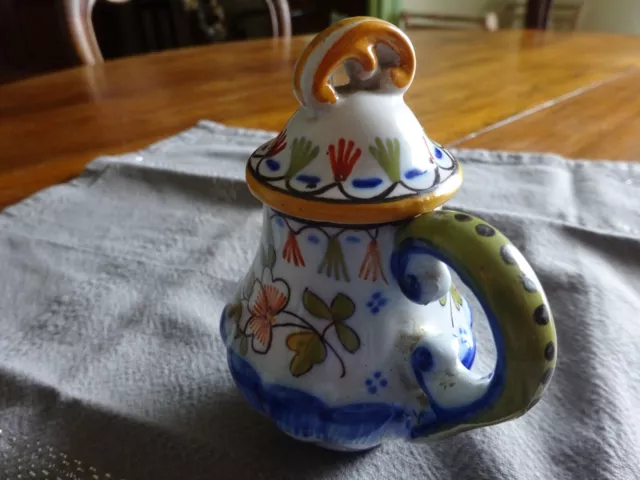 ANCIEN PETIT MOUTARDIER EN FAIENCE BAGNOLLES de l'ORNE 3