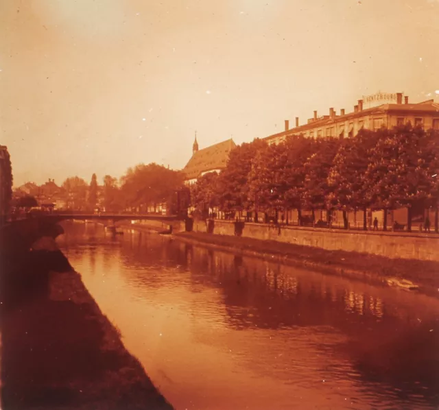 FRANCE Strasbourg c1920 Photo Plaque de verre Stereo Vintage V17T15n