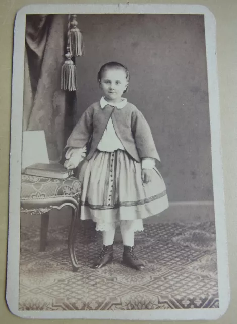 CDV Photo Oldenburg Um 1860: Small Girl, Aline Baumann, Born Of Mountain (1855)