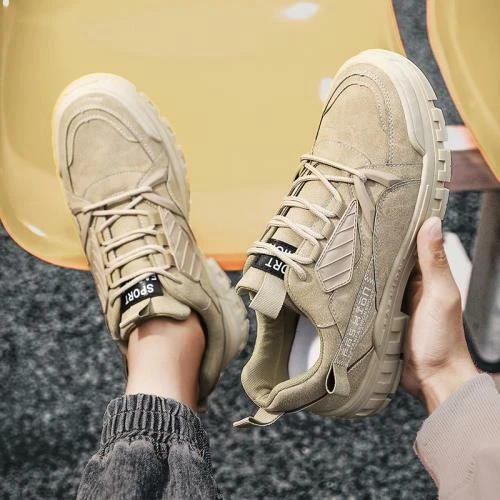 Herren Deckschuhe Outdoor Sneaker Rutschfest Laufschuhe Schnürung Freizeit Neu J