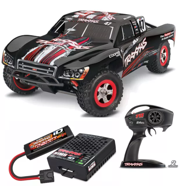 Traxxas TRX70054-8BLK Slash 1/16 4WD 4x4 Noir Rtr USB Chargeur 1200 MAH Akku