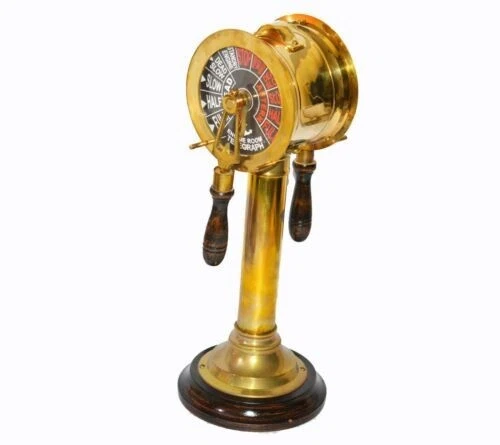 Vintage brass telegraph 15" antique brass ship marine engine room good gift item