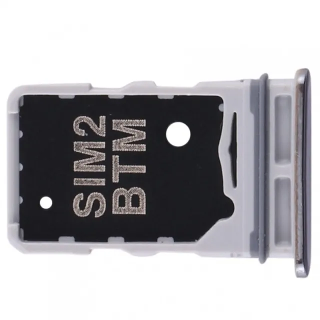 Porta SIM Per Samsung Galaxy A80 A90 Adattatore Scheda Micro Dual Argento Grigio
