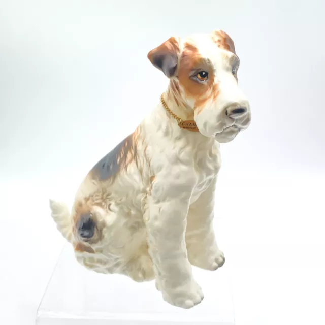 Vintage Erich Stauffer Champion Wirehaired Wire Haired Terrier Figure Figurine